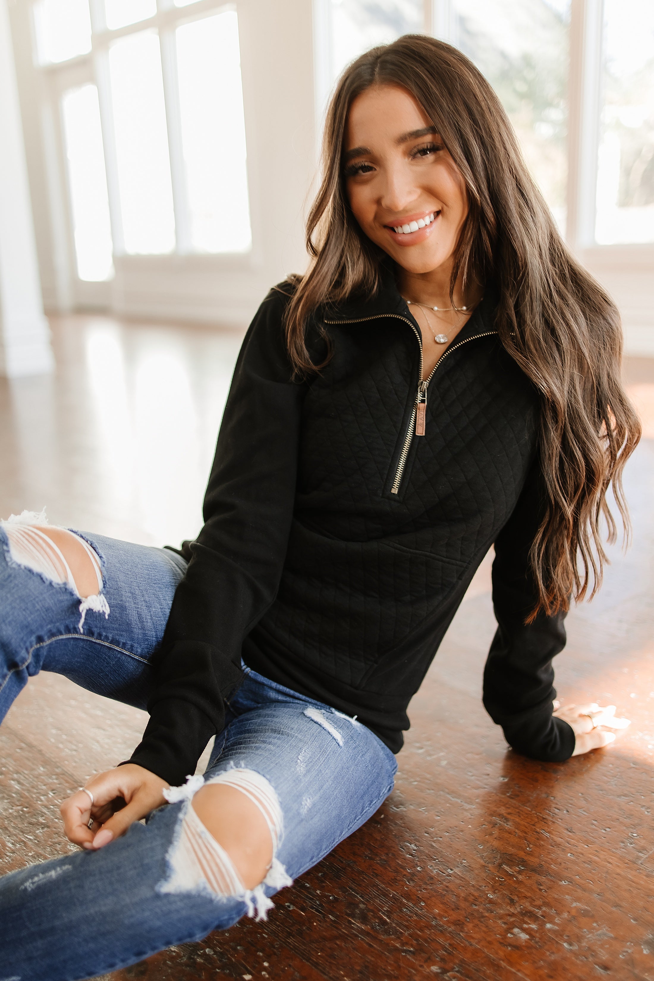 Ampersand Avenue HalfZip Sweatshirt Harvest Moon