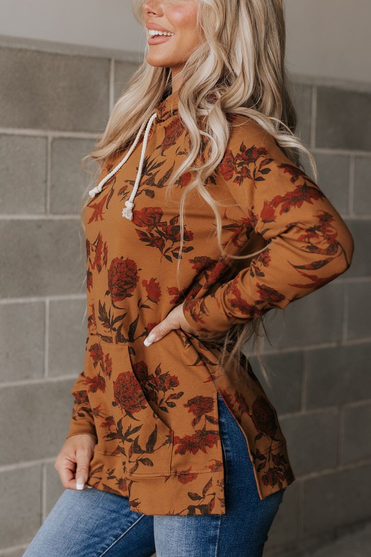 SideSlit Hoodie - Garden Glamour