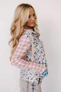 FullZip Sweatshirt - Gingham Garden