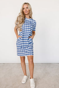 Ollie Dress - Blue Gingham