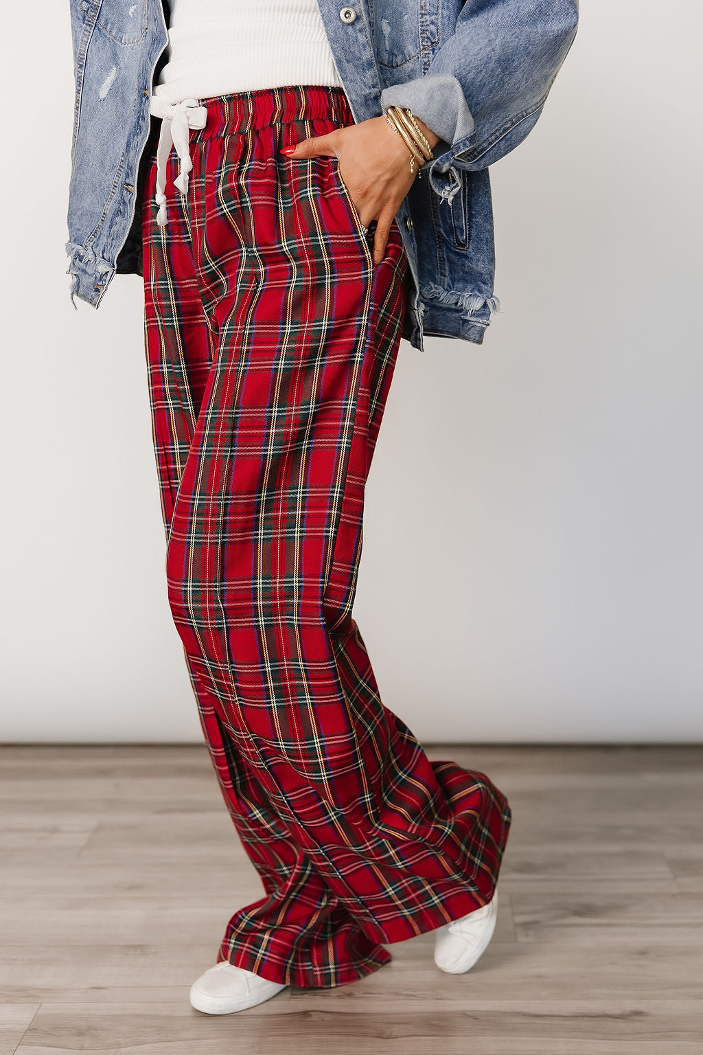 Everywear Pant - Red Plaid