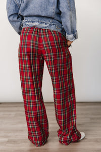 Everywear Pant - Red Plaid