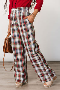 Everywear Pant - White Plaid