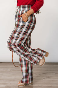 Everywear Pant - White Plaid