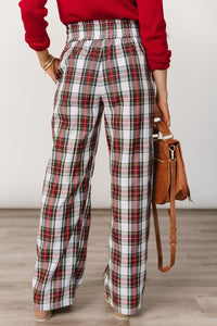 Everywear Pant - White Plaid