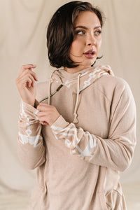 DoubleHood™ Sweatshirt - Oatmeal & Tan