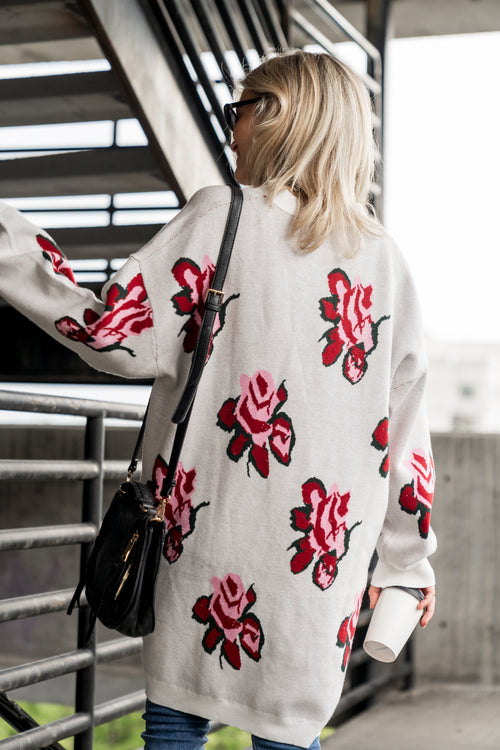 Oversized Cardigan - Pretty In Petals