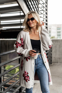 Oversized Cardigan - Pretty In Petals