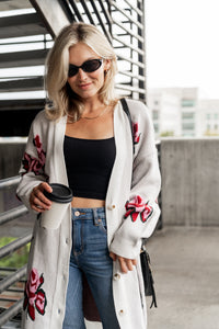Oversized Cardigan - Pretty In Petals