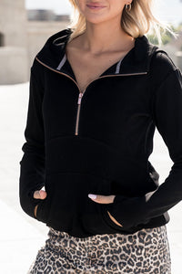 HalfZip Sweatshirt - Midnight Rose