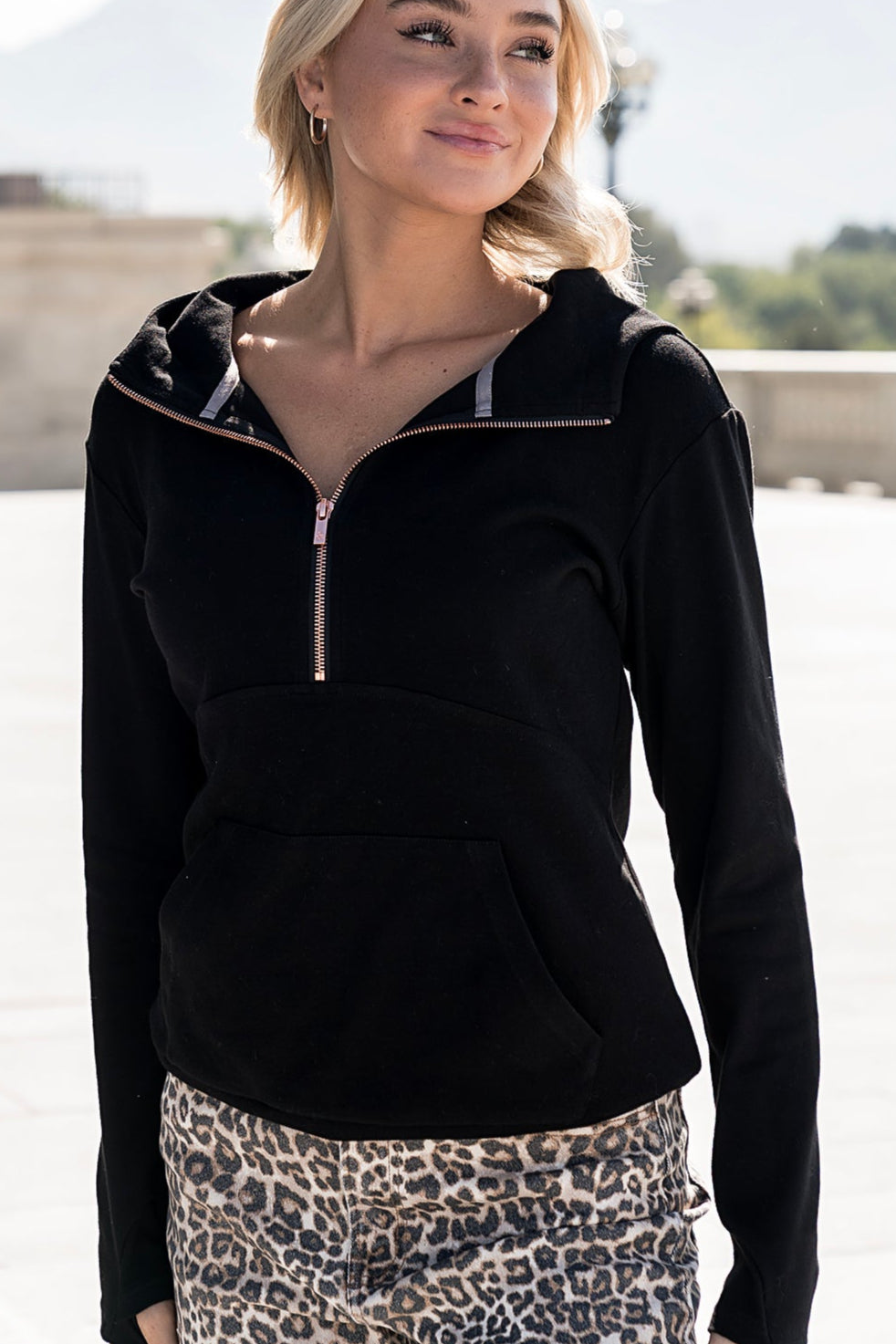 HalfZip Sweatshirt - Midnight Rose