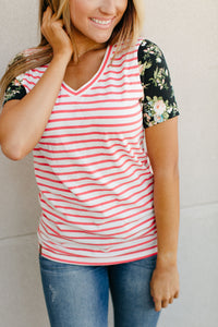 Accent LuLu - Coral Stripe & Floral