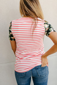 Accent LuLu - Coral Stripe & Floral