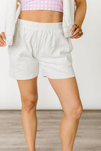 Lace Pocket Shorts - Grey