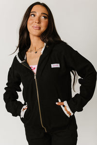 University FullZip - Black Lace