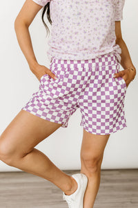 Lace Pocket Shorts - Lavender Daydream