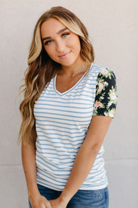 Accent LuLu - Blue Stripe & Floral