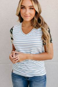 Accent LuLu - Blue Stripe & Floral