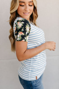 Accent LuLu - Blue Stripe & Floral
