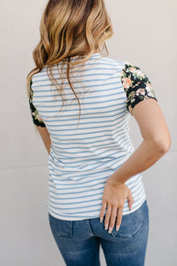 Accent LuLu - Blue Stripe & Floral