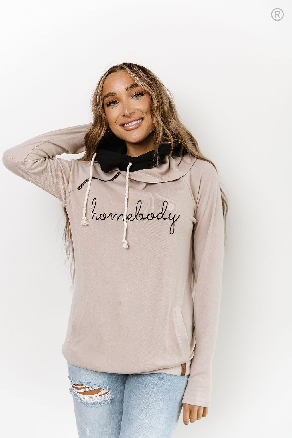 Ampersand Avenue DoubleHood Sweatshirt Homebody