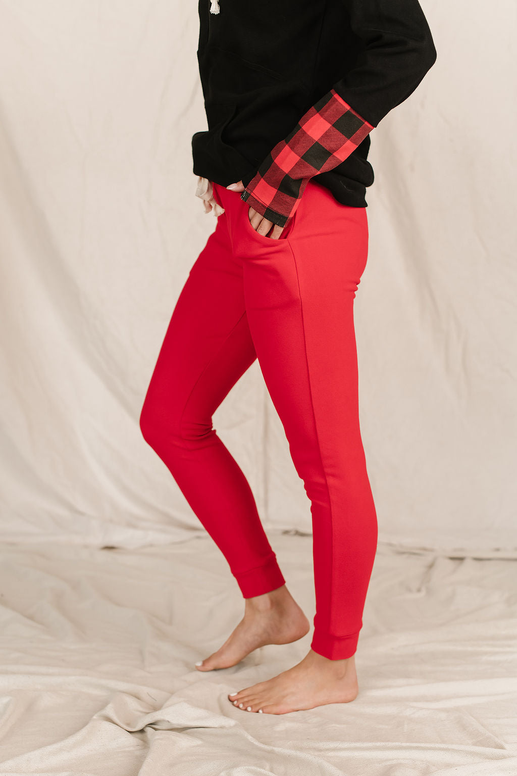 Performance Fleece Joggers - Candy Apple