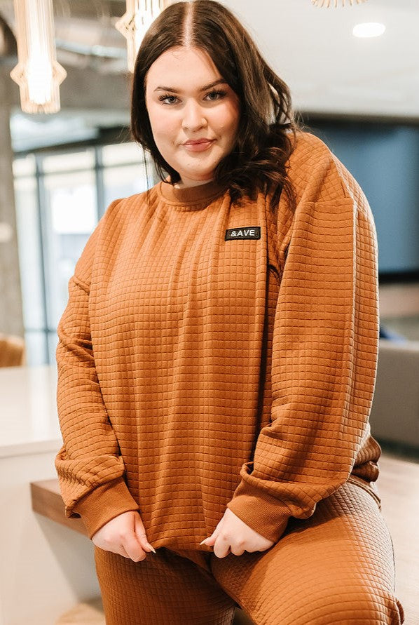 Quilted Pullover - Copper