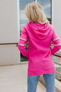 Sideslit Hoodie - Made For You - Pink