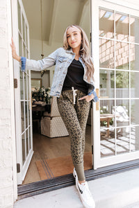 New & Improved Joggers - Olive Leopard