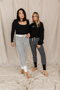 New & Improved Joggers - Ivory Stripe