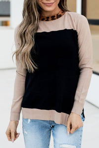 Graham Sweater - Leopard Collar