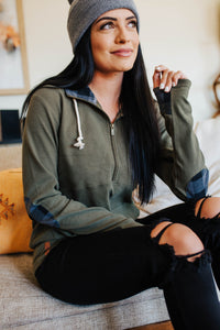 HalfZip Sweatshirt - Plaid About You Olive