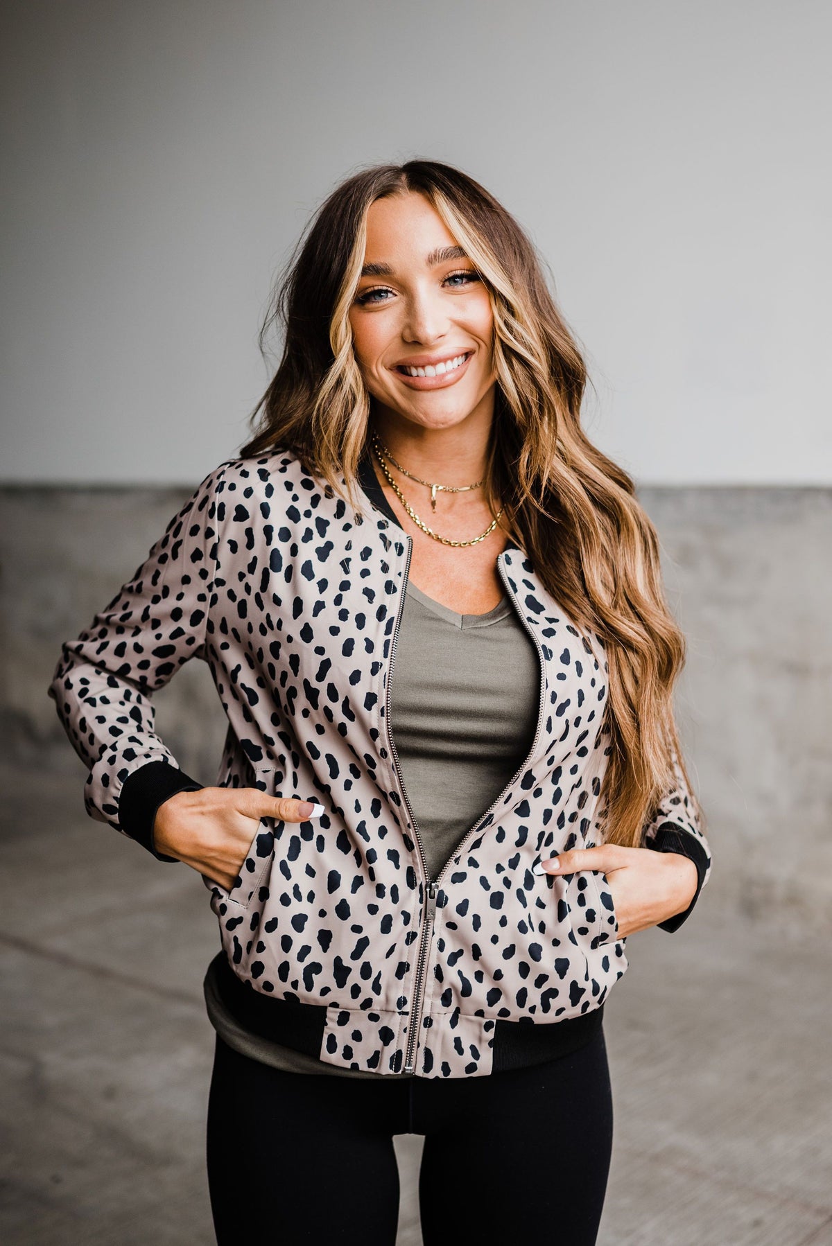 Essential Bomber Jacket - Dusty Cheetah