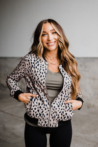 Essential Bomber Jacket - Dusty Cheetah