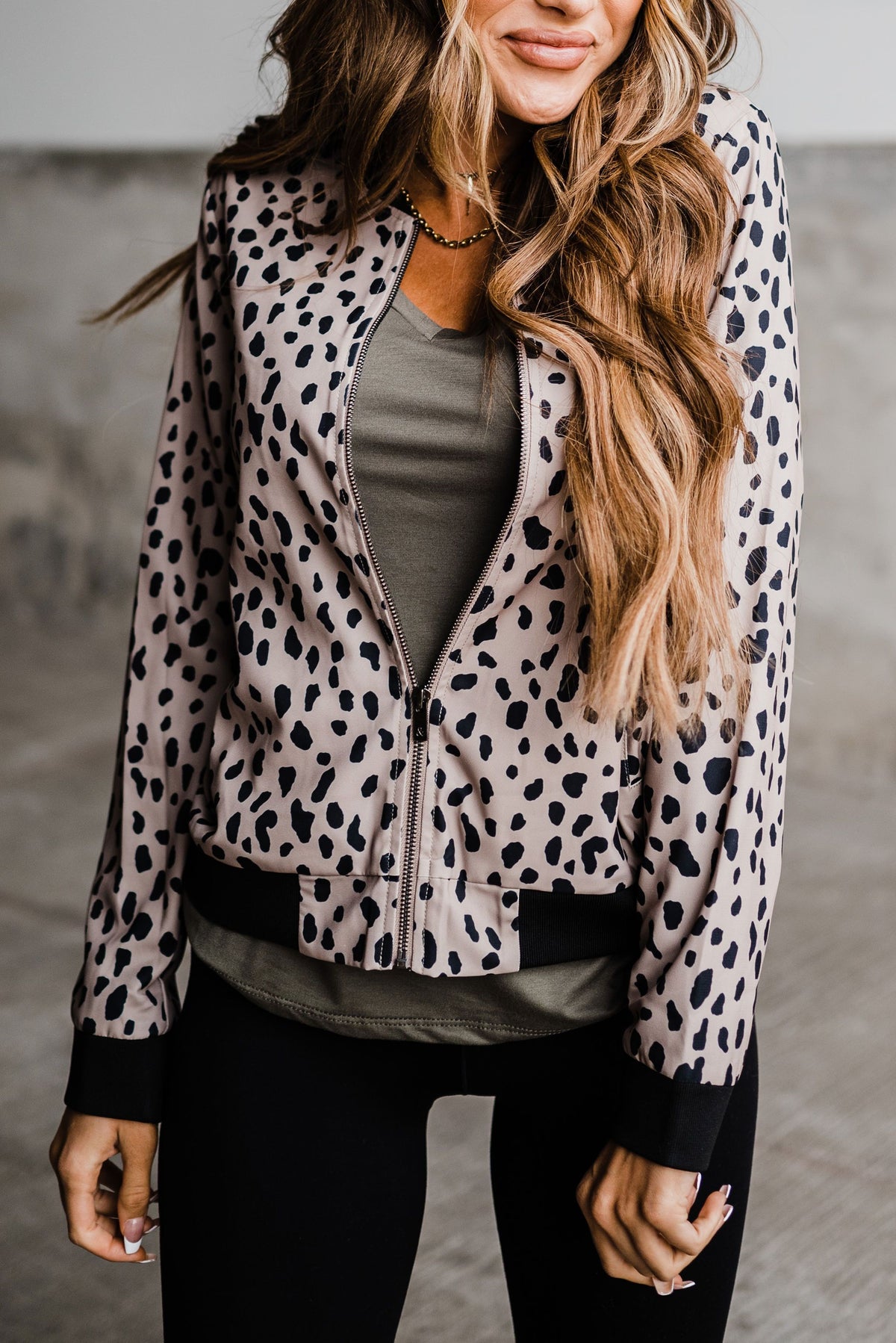 Essential Bomber Jacket - Dusty Cheetah