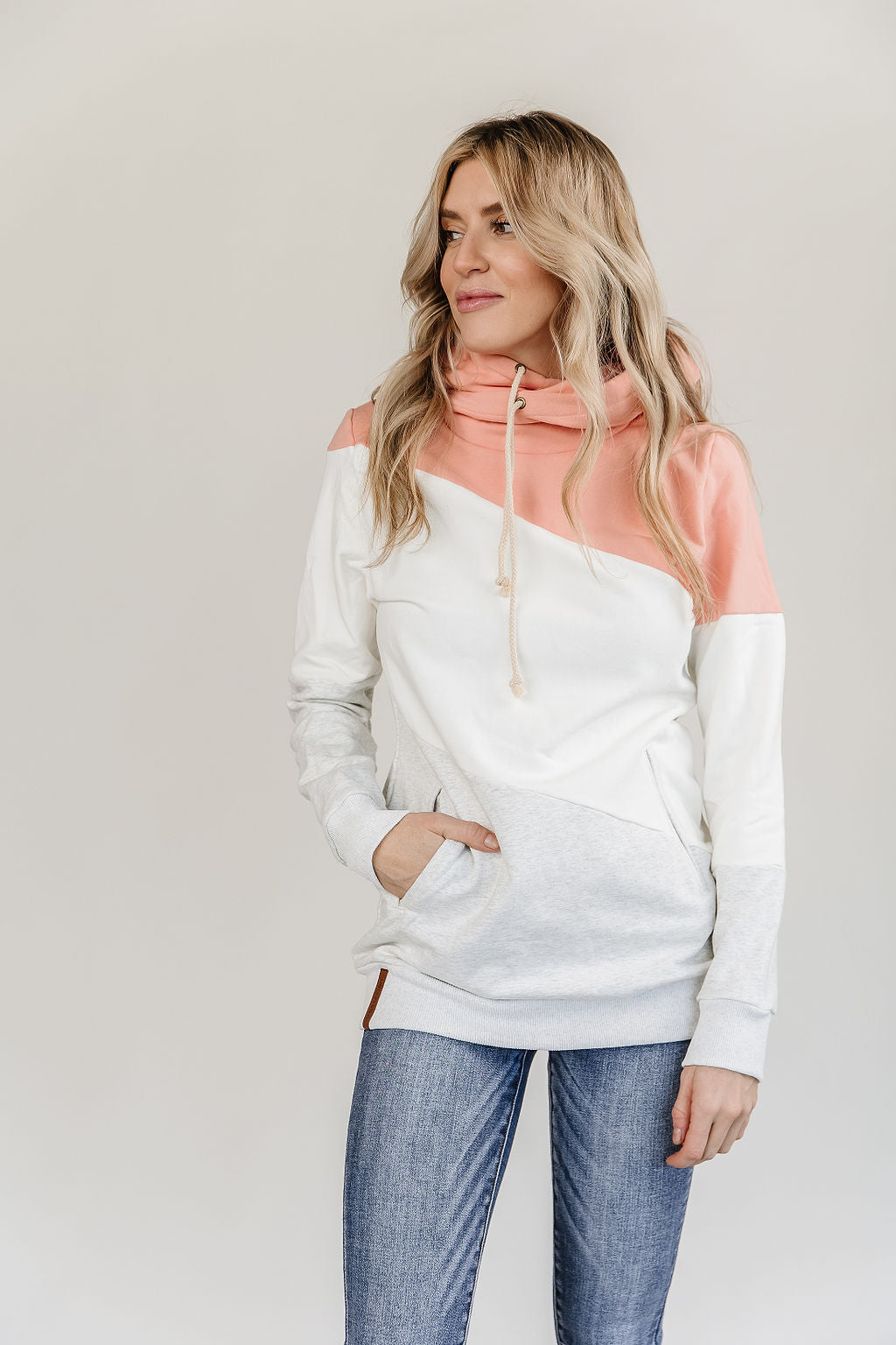SingleHood Sweatshirt - Pink Layers