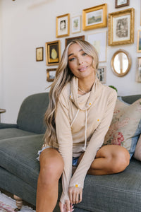 CowlNeck Sweatshirt - Feeling Butterflies