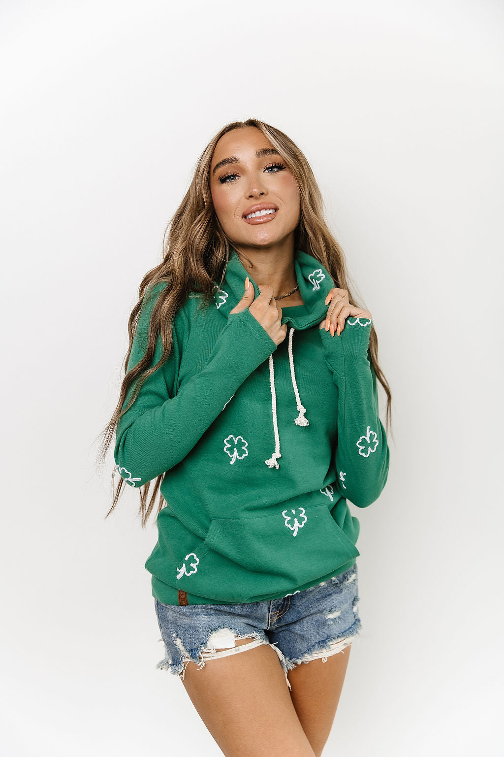 CowlNeck Sweatshirt - Bit Of Luck