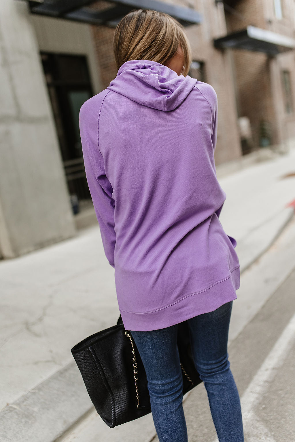 Sideslit Hoodie - Bright Lilac