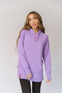 Sideslit Hoodie - Bright Lilac