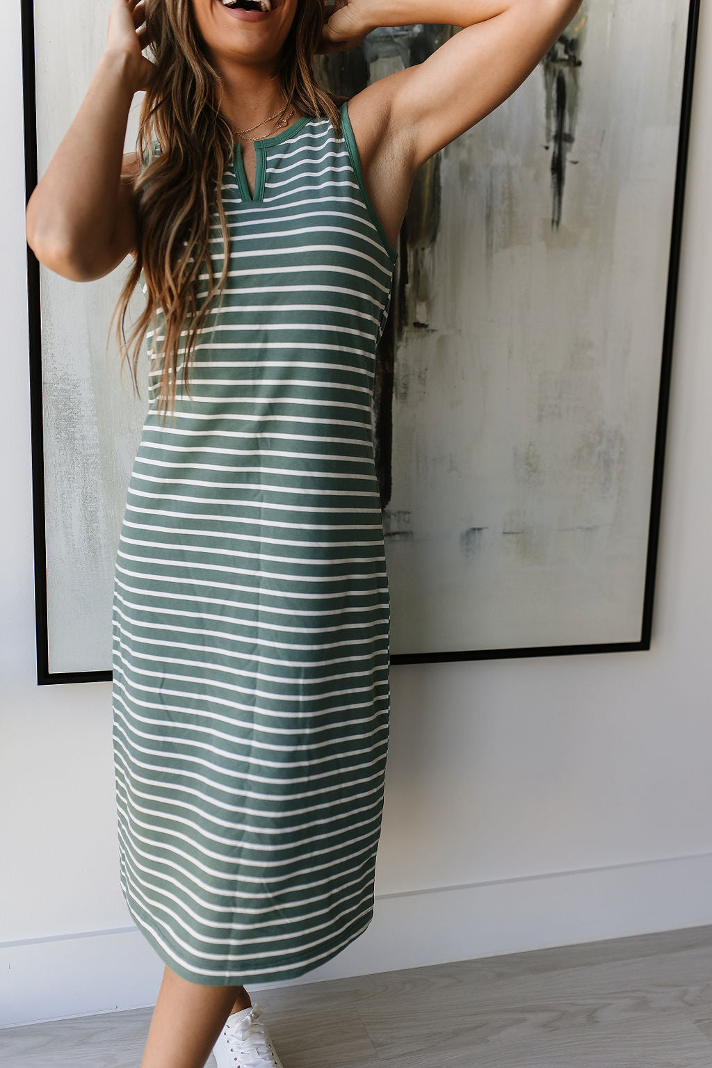Striped Midi Dress