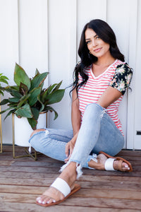Accent LuLu - Coral Stripe & Floral