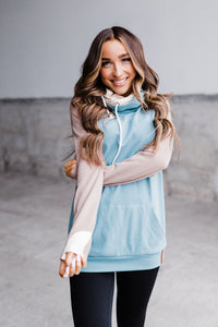 DoubleHood™ Sweatshirt - Pleasantly Blue