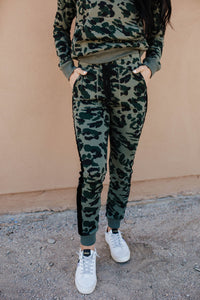 Everyday Essential Joggers- Moss Leopard