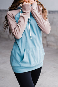 DoubleHood™ Sweatshirt - Pleasantly Blue
