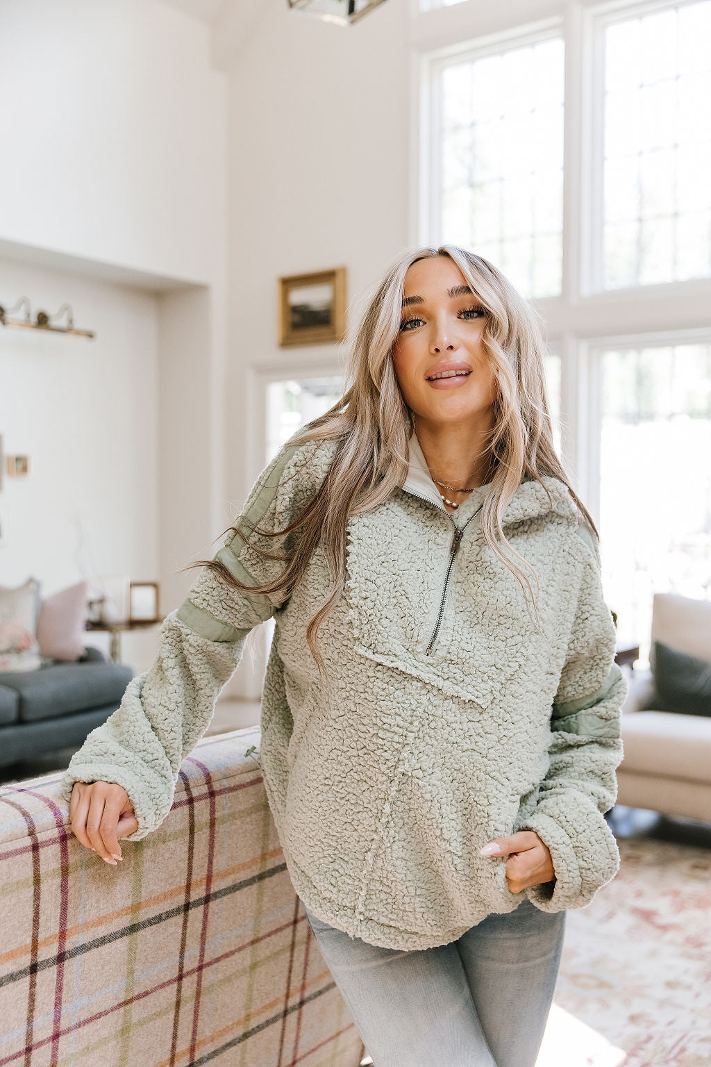 Fluffy Pullover - Sage