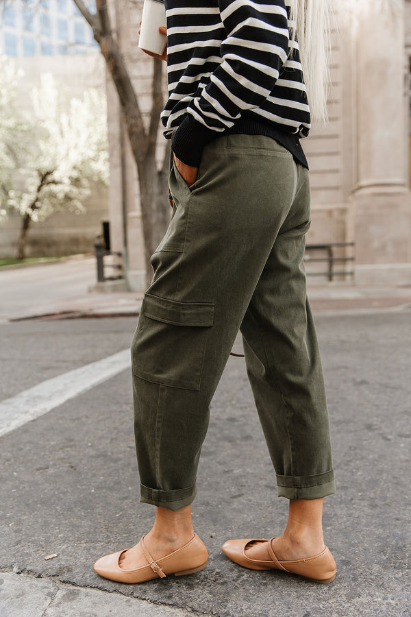 Cargo Cutie Crop Pant - Olive