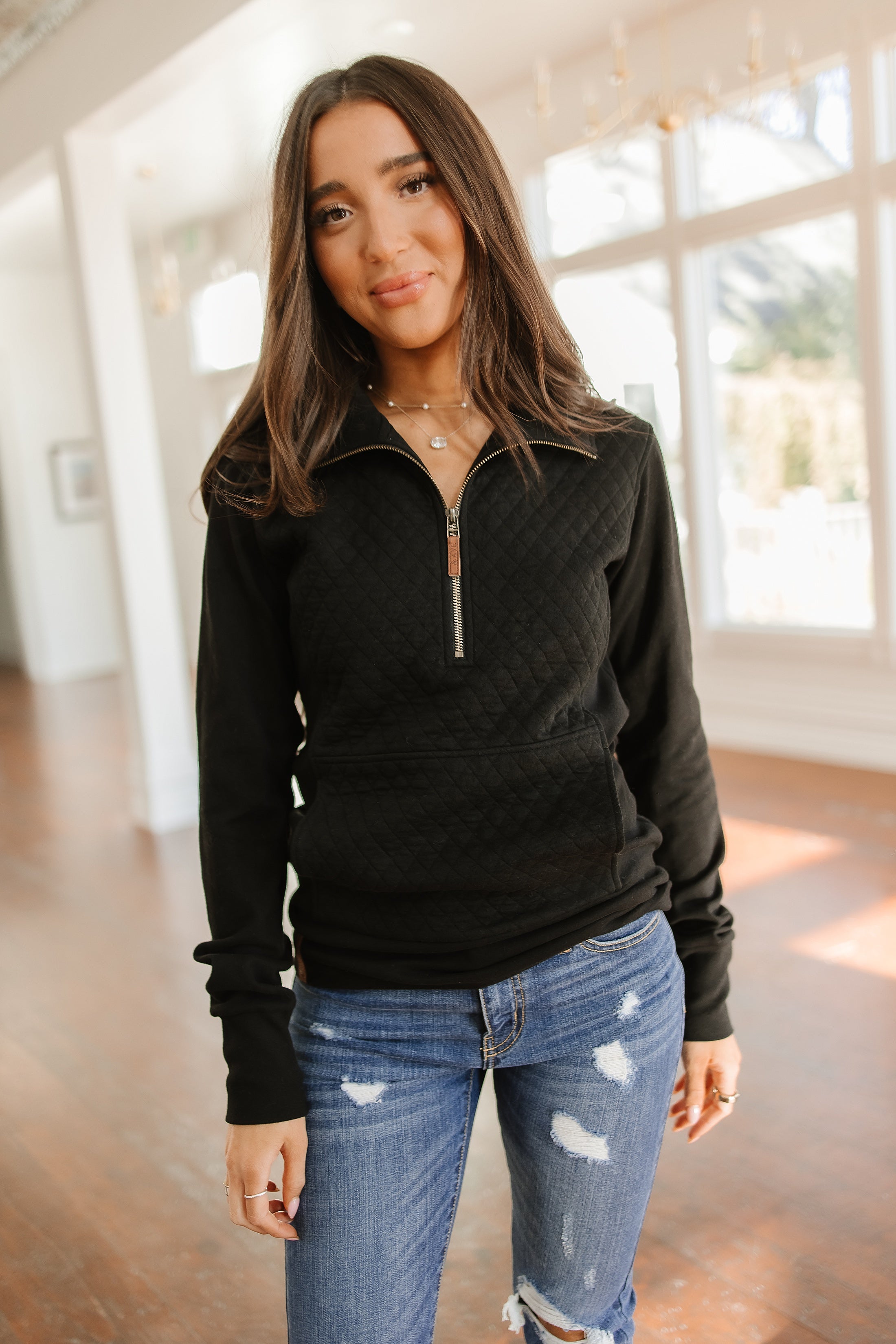 Ampersand Avenue HalfZip Sweatshirt Harvest Moon