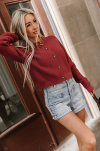 Cloud Knit Cardigan - Brick