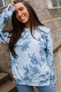 University SideSlit Pullover - Poolside